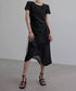 Wave Line Patchwork Skirt